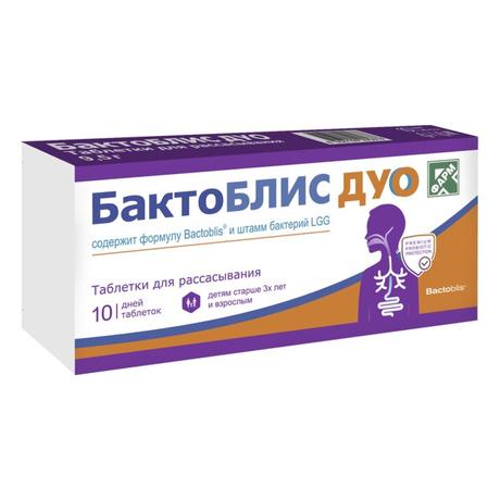Фото БактоБЛИС Дуо, таблетки для рассасывания, 10 шт.