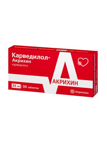 Фото Карведилол-Акрихин, таблетки 25 мг, 30 шт.