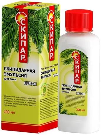 Фото Скипар, набор терапевтический для ванны на основе белой скипидарной эмульсии 1 л, 1 шт.