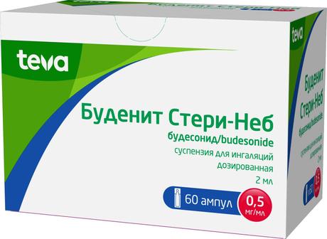 Фото Буденит Стери-Неб, суспензия для ингаляций 0,5 мг/мл, 2 мл, 60 шт.