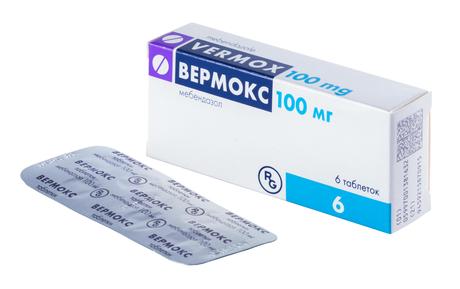 Фото Вермокс, таблетки 100 мг, 6 шт.