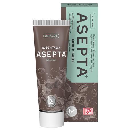 Фото Асепта Plus кофе и табак, зубная паста, 75 мл