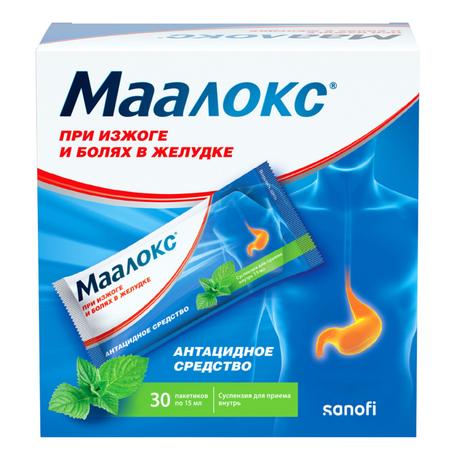 Фото Маалокс, суспензия, пакетики 15 мл, 30 шт.