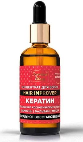 Фото Золотой Шелк Кератин Тотальное восстановление, концентрат для волос, 100 мл