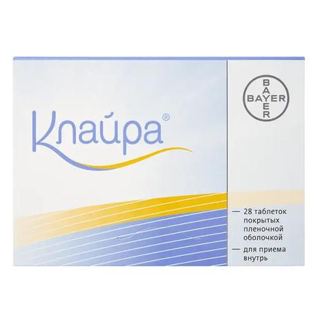 Фото Клайра, набор таблеток в пленочной оболочке, 28 шт.