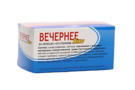 Фото Вечернее Плюс Валериана+Пустырник, драже, 100 шт.