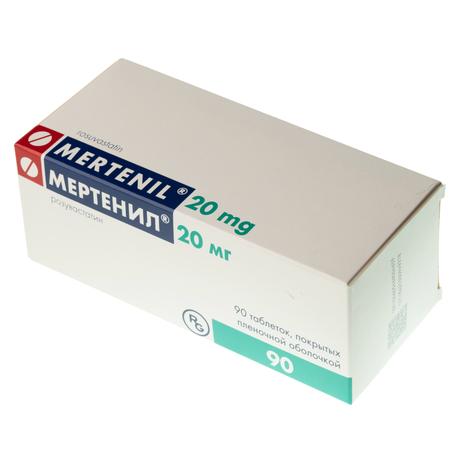 Фото Мертенил, таблетки покрыт. плен. об. 20 мг, 90 шт.