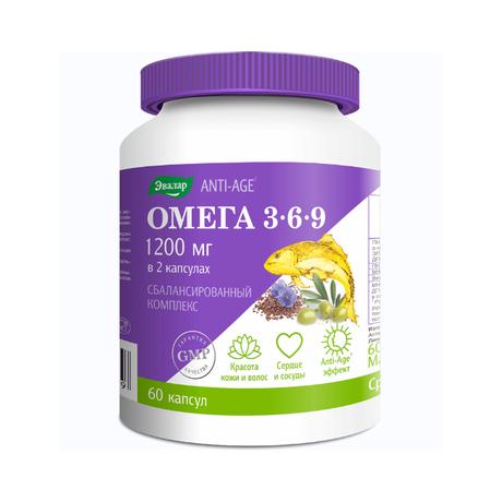 Фото Эвалар ANTI-AGE Омега 3-6-9, капсулы, 60 шт.