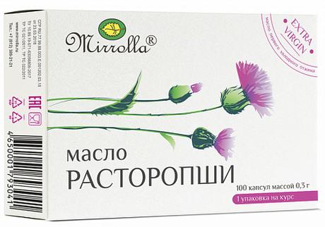 Фото Масло расторопши Мирролла, капсулы, 100 шт.