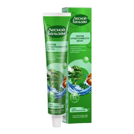 Фото Лесной бальзам, зубная паста при кровоточивости десен (дуб/пихта), 75 мл