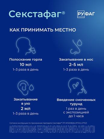 Фото Секстафаг Пиобактериофаг поливалентный, флаконы 20 мл, 4 шт.