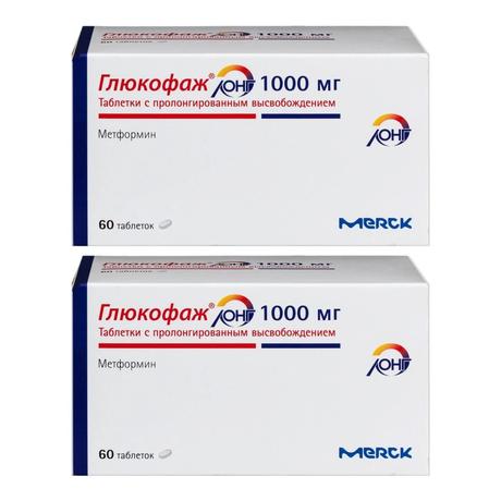 Фото Набор 2уп Глюкофаж Лонг таб с пролонг высвоб 1000мг 60шт