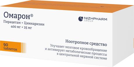 Фото Омарон, таблетки 400 мг+25 мг, 90 шт.