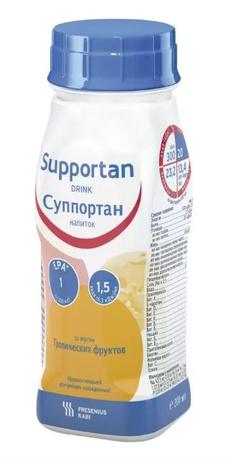Фото Суппортан, напиток тропические фрукты 200 мл, 4 шт.