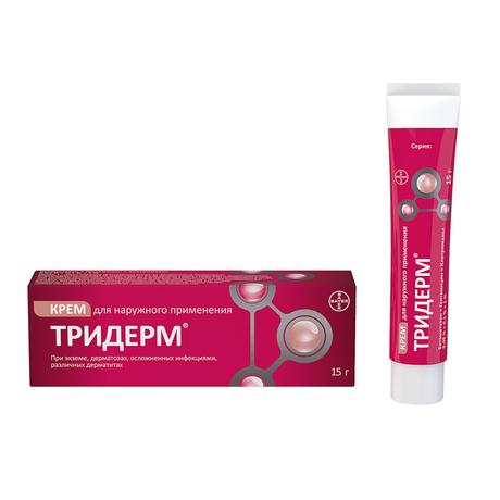 Фото Тридерм, крем для наружного применения 15 г, 1 шт.