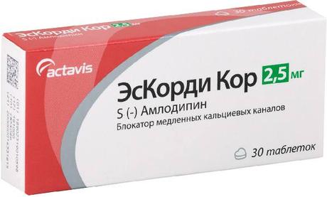 Фото ЭсКорди Кор, таблетки 2,5 мг, 30 шт.