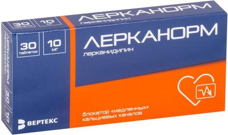 Фото Лерканорм, таблетки покрыт. плен. об. 10 мг, 30 шт.
