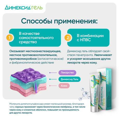 Фото Димексид 25%, гель 30 г, 1 шт.