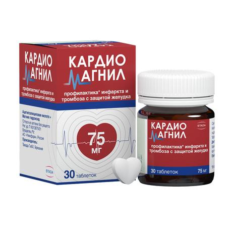 Фото Кардиомагнил, таблетки покрытые пленочной оболочкой 75 мг+15.2 мг, 30 шт.