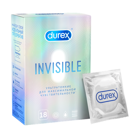Фото Презервативы Durex Invisible ультратонкие, 18 шт.