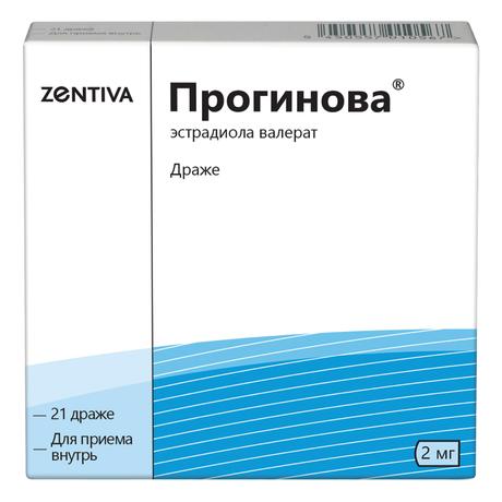 Фото Прогинова, драже 2 мг, 21 шт.