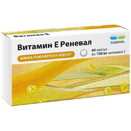 Фото Витамин E Renewal капсулы 100 мг 330 мг №60