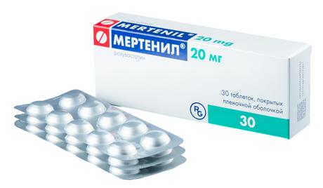 Фото Мертенил, таблетки покрыт. плен. об. 20 мг, 30 шт.