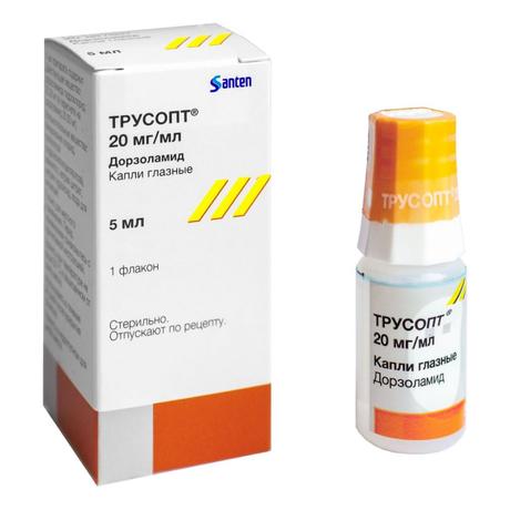 Фото Трусопт, капли глазные 2% 5 мл, 1 шт.