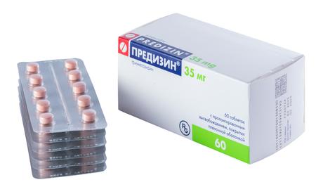 Фото Предизин, таблетки 35 мг, 60 шт.
