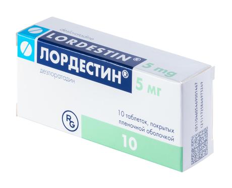 Фото Лордестин, таблетки покрыт. плен. об. 5 мг, 10 шт.