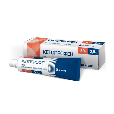Фото Кетопрофен, гель 2.5%, 30 г (Вертекс)