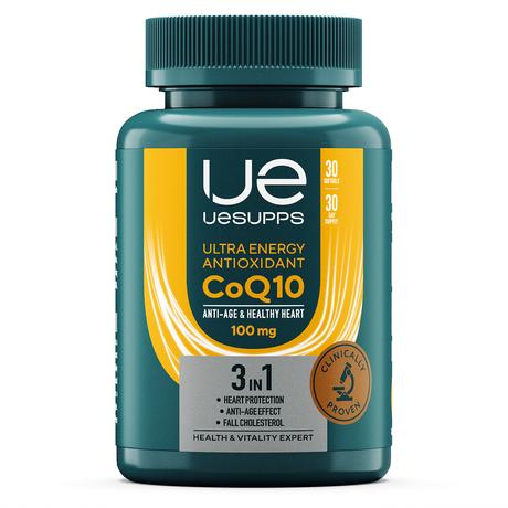 Фото UESUPPS Ультра Энерджи Антиоксидант Коэнзим Q10, капсулы, 30 шт.