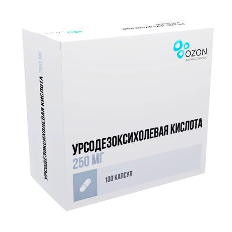 Фото Урсодезоксихолевая кислота, капсулы 250 мг, 100 шт.