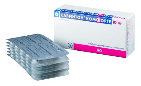 Фото Кавинтон Комфорте, таблетки растворимые 10 мг, 90 шт.