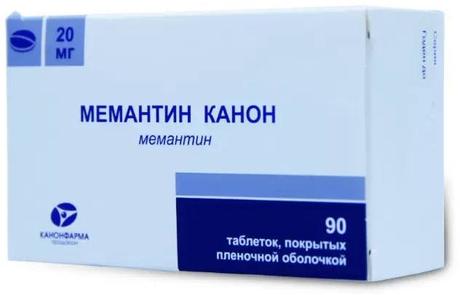 Фото Мемантин Канон таблетки, покрытые пленочной оболочкой 20 мг, 90 шт.