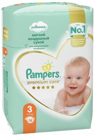 Фото Подгузники Памперс Премиум Кеа Миди (6-10 кг), 18 шт.