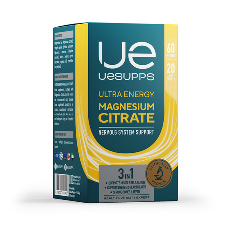 Фото UESUPPS Ультра Энерджи Магния Цитрат, капсулы, 60 шт.