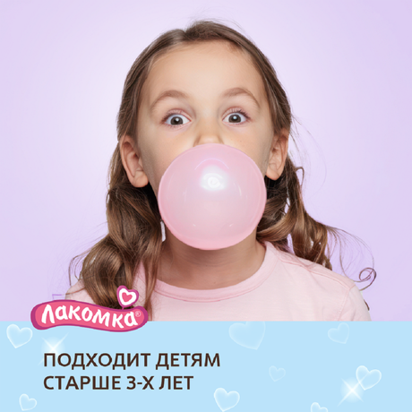 Фото Лакомка, помада гигиеническая Мерцающий бабл-гам, 2,8 г
