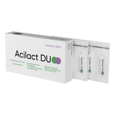 Фото Ацилакт DUO, крем для интимной гигиены 1,2 г, 10 шт.