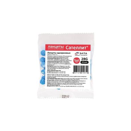 Фото Ланцеты Qlance Twist для ручек-прокалывателей 28G (Сателлит), 25 шт.