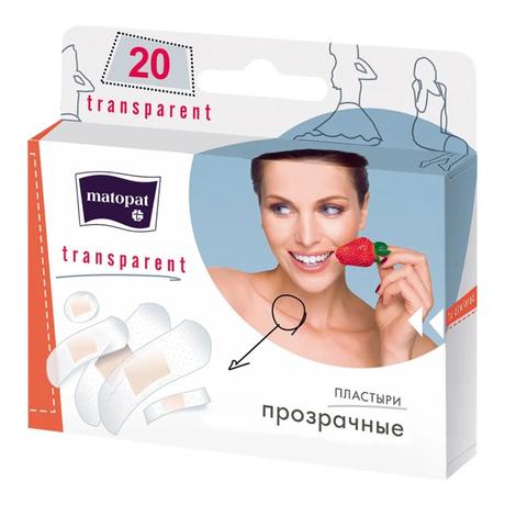 Фото Пластырь Matopat Transparent, 20 шт.