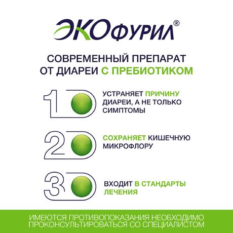 Фото Экофурил, капсулы 100 мг, 30 шт.