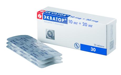 Фото Экватор, таблетки 10+20 мг, 30 шт.