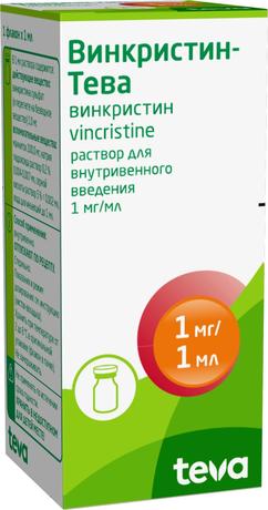 Фото Винкристин-Тева, раствор для внутривенного введения 1 мг/мл, 1 мл