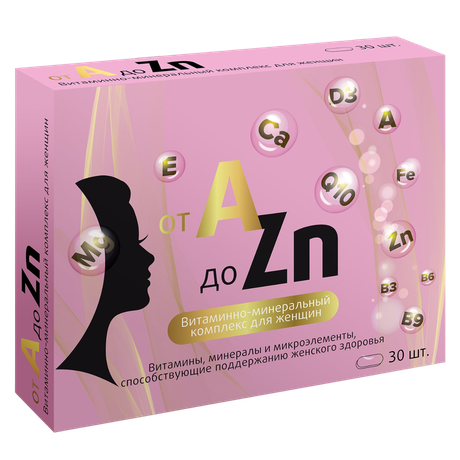 Фото Витаминный комплекс A-ZN для женщин, таблетки, 30 шт.