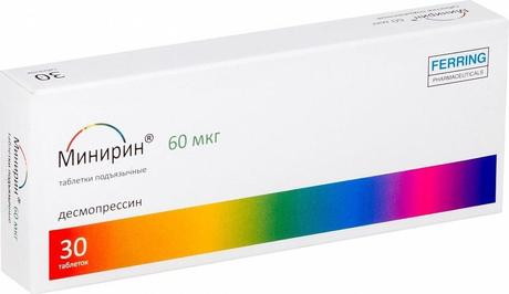 Фото Минирин Мелт, таблетки-лиофилизат 60 мкг, 30шт.