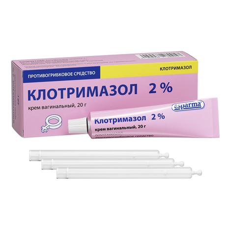 Фото Клотримазол, крем вагинальный 2% 20 г, 1 шт.