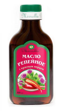 Фото Mirrolla Репейное масло с красным перцем 100 мл