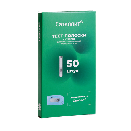 Фото Сателлит ПКГЭ-02, тест-полоски, 50 шт.