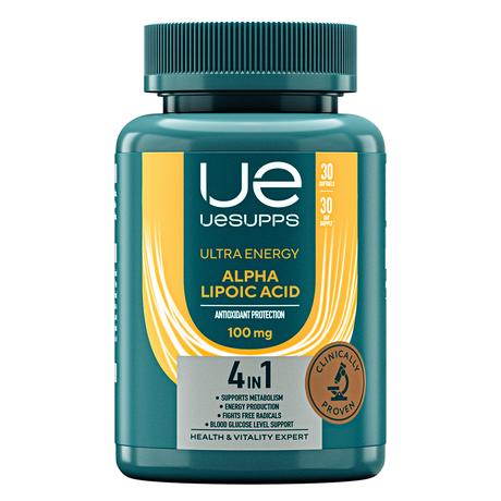 Фото UESUPPS Ультра Энерджи Альфа-липоевая кислота, капсулы, 30 шт.